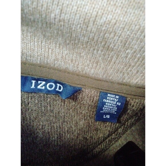 Men's Izod pullover quarter zip Sweater Large - Picture 4 of 8
